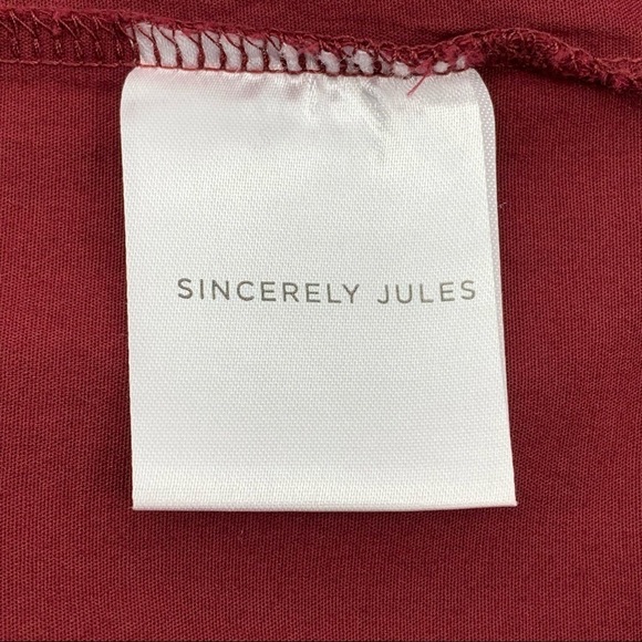 Sincerely Jules “Everly” One Shoulder Red Ruffle Mini Dress Size Small - Picture 11 of 12